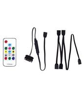 Xilence LQZ.ARGB_Set Remote, ARGB Remote Control voor ARGB LED PC componenten, ontvanger, 1to4 ARGB splitter, zwart/wit