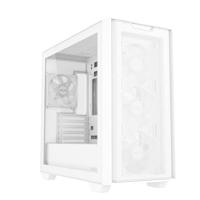 ASUS A21 Plus TG ARGB witte microATX pc-behuizing (vooraf geïnstalleerde ARGB-ventilatoren, mesh frontpaneel, compatibel met moederborden met verborgen aansluitingen, 360 mm radiatoren, 380 mm