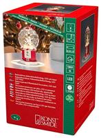 Konstsmide Led-snoepautomaat met 3 sneeuwpoppen, 5-uur-timer, gevuld met water, 1 warm witte diode, werkt op batterijen, binnen - 4390-000