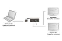 Digitus DS-45404 video splitter DisplayPort 2x DisplayPort - thumbnail