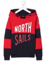 North Sails Kids hoodie colour block à logo imprimé - Rouge - thumbnail