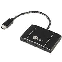 SIIG 3-poorts multi-display-adapter, DisplayPort 1.4 naar 2x DisplayPort, 1x HDMI MST Hub Video Splitter, Dual 5K60Hz of Triple 4K30Hz, alleen Windows (CE-DP0N11-S1)