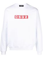 DSQUARED2 sweat en coton à patch logo - Blanc