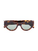 Saint Laurent Eyewear lunettes de soleil SLM94 à monture papillon - Marron - thumbnail