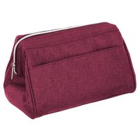 Toilettas/make-up etui/opberg tasje bordeaux rood 15 x 28 x 16 cm