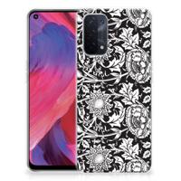 OPPO A93 5G TPU Case Black Flowers