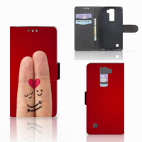 LG K8 Wallet Case met Pasjes Liefde - Origineel Romantisch Cadeau