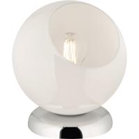 LED Tafellamp - Tafelverlichting - Trion Klino - E27 Fitting - Rond - Mat Chroom - Aluminium