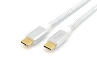 Equip 128356 USB-kabel 1 m USB 3.2 Gen 2 (3.1 Gen 2) USB C Zilver, Wit - thumbnail