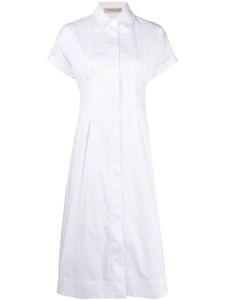 Blanca Vita robe-chemise en coton à manches courtes