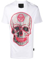 Philipp Plein t-shirt à imprimé tête de mort - Blanc