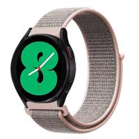 By Qubix - Compatible met Garmin Forerunner 255 - Sport Loop nylon bandje - Zand roze - Compatible Garmin bandje - Bandbreedte: 22mm