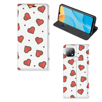 OPPO A15 Hoesje met Magneet Hearts