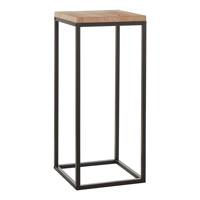 MICA Decorations Oskar Bijzettafel van hout en metaal, 35 x 35 x 81 cm, zwart