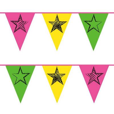 Vlaggenlijn Neon met sterren