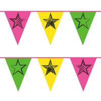 Vlaggenlijn Neon met sterren