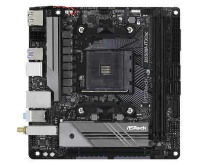 ASRock B550M-ITX/ac Moederbord Socket AMD AM4 Vormfactor Mini-ITX Moederbord chipset AMD® B550