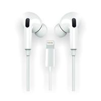 TechOneTech Ear Tech Hop In-ear hoofdtelefoon met Lightning-aansluiting, geïntegreerde microfoon, spraakassistent, 1,20 m lange kabel