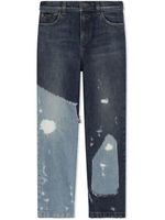 Dolce & Gabbana Kids jean droit à design patchwork - Bleu