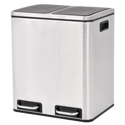vidaXL Pedaalemmer voor recycling 30 L roestvrij staal vidaXL Pedaalemmer voor recycling 30 L roestvrij staal