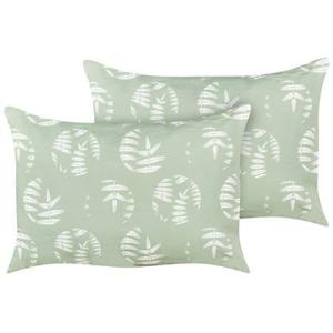 Beliani-ALASSIO-Tuinkussen set van 2-Groen-40 x 60 cm-Polyester