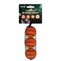 Dog Comets Starlight Tennisbal - Ø 5 cm - Hondenbal - Speelgoed Hond - drijvend hondenspeelgoed - springend hondenspeelgoed - 3 stuks - Oranje