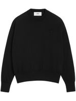 AMI Paris pull en laine à logo - Noir