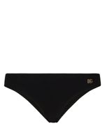 Dolce & Gabbana bas de bikini à plaque logo - Noir - thumbnail