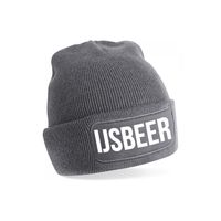 IJsbeer muts unisex one size - grijs - thumbnail