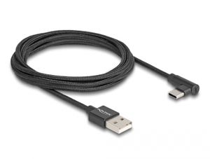 Delock 80031 USB 2.0-kabel Type-A male naar USB Type-C male haaks 2 m zwart