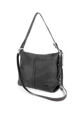 Handgemaakte stoere schoudertas met studs #03 M Night Grey