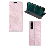 Sony Xperia 5 III Standcase Marble Pink - Origineel Cadeau Vriendin - thumbnail