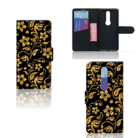Nokia 4.2 Hoesje Gouden Bloemen