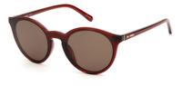 Fossil zonnebril 3108/G/S dames cat. 3 rond rood/bruin