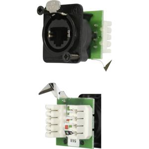 Neutrik NE8FDV-YK-B RJ45-dataconnector etherCon D-serie NE8FDV-YK-B Bus, recht NE8FDV-YK-B Aantal polen: 8P8C Zwart 1 stuk(s)