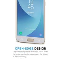 Voor Galaxy J3 (2017) (EU versie) 0 26 mm 9H oppervlaktehardheid 2.5D gebogen zeefdruk volledige scherm gehard glas Screen Protector (wit)