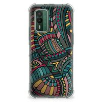 Nokia XR21 Doorzichtige Silicone Hoesje Aztec