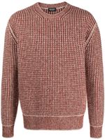 Zegna jacquard-knit cashmere jumper - Rouge