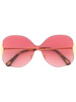 Chloé Eyewear lunettes de soleil à monture oversize - Or - thumbnail