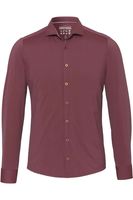 Pure Functional Slim Fit Jersey shirt bordeaux, Effen - thumbnail