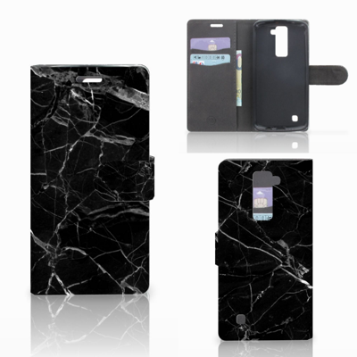 LG K10 2015 Bookcase Marmer Zwart - Origineel Cadeau Vader