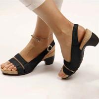 Vrouwen Elegant Chunky Hakken Slingback Comfortabel Sandalen