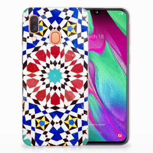 Samsung Galaxy A40 TPU Siliconen Hoesje Mozaïek