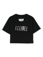 MM6 Maison Margiela Kids t-shirt en coton à patch logo - Noir