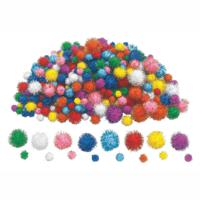 Colorations Glitter Pompomps, 300st. - thumbnail