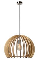 Lucide BOUNDE - Hanglamp - Ø 50 cm - 1xE27 - Licht hout