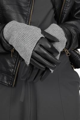 Zusss Stoere handschoen zwart/mist