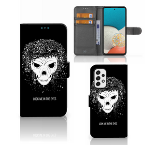 Telefoonhoesje met Naam Samsung Galaxy A53 Skull Hair