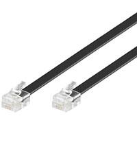 Goobay Telefoon (analoog) Kabel [1x RJ12-stekker - 1x RJ12-stekker] 10.00 m Zwart