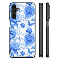 Bloemen Hoesje voor Samsung Galaxy A14 5G Flowers Blue - thumbnail